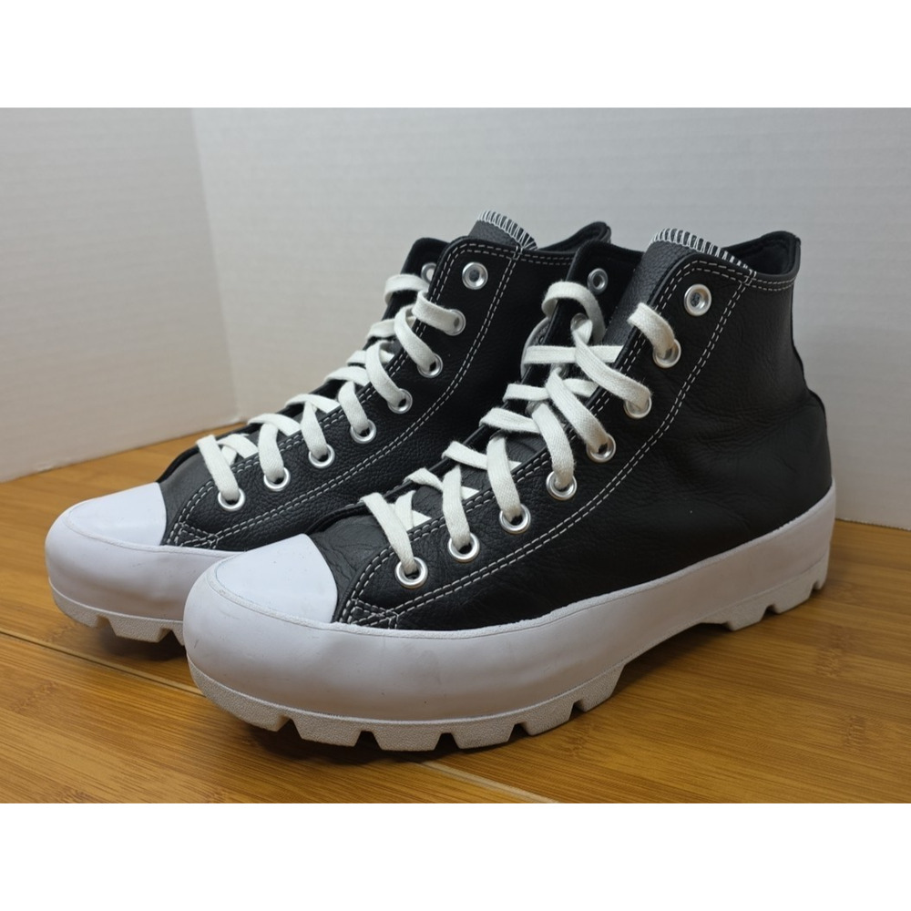 Converse Chuck Taylor All Star High Top Leather Lugged Boots Black Size 10.5